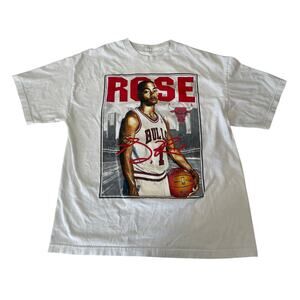 Vintage NBA Derrick Rose Chicago Bulls Alstyle T Shirt Size Mens XL